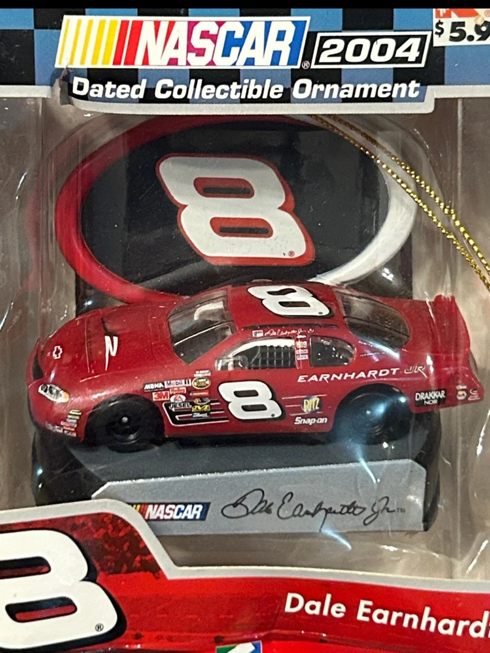 Trevco 2004 Dale Earnhardt Jr. #8 collectible NASCAR Christmas Ornament